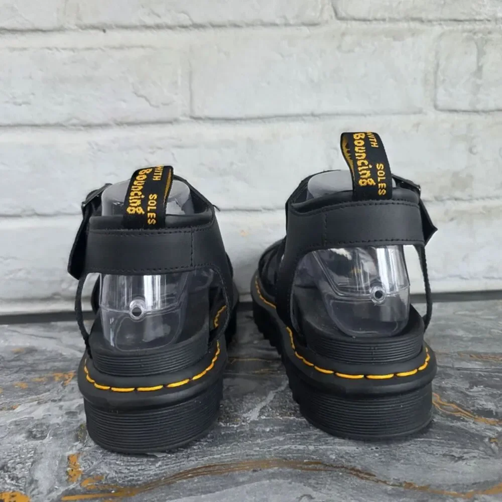 Dr. Martens Blaire Black Gladiator Strappy Platform Sandals Women's Size 8 NEW